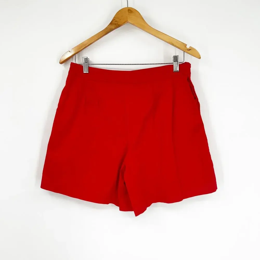 90s Vintage Taylor Ryan Red Wrap Front High Waist Skort
